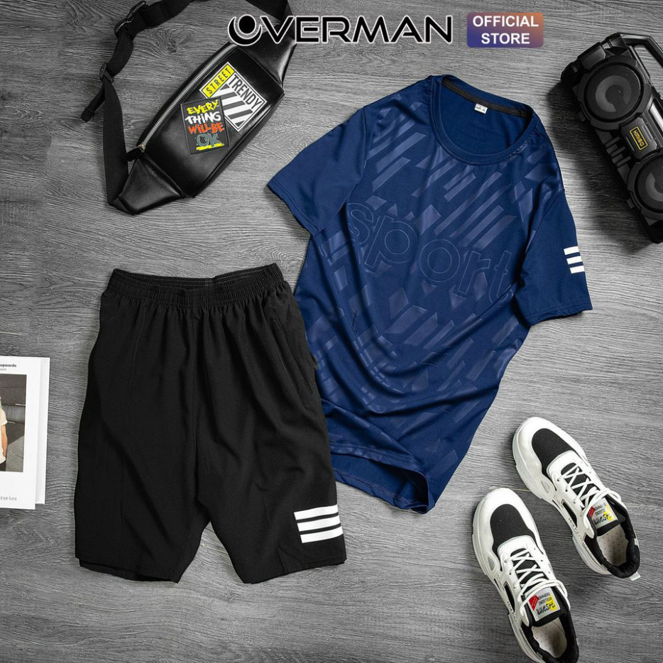 Bộ đồ nam thể thao nam thun lạnh thể thao tập gym co giãn 4 chiều BO02 - Overman - Hàng mới về