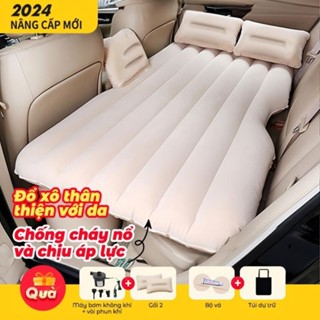 Đệm hơi ô tô,nệm xe hơi,đệm cao su cho ô tô cao cấp tặng kèm bơm gối miếng vá phù hợp xe 4 đến 7 chỗ