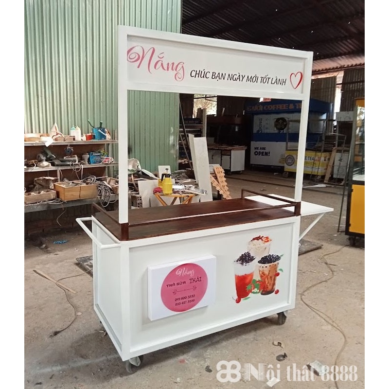 Xe trà sữa, xe cafe, xe bán nước, xe bán bánh, xe bán trà 💖 Siêu dễ thương 💖