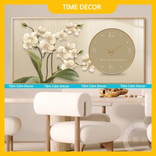 Đồng Hồ Tráng Gương Goldsun  "CÂY CỎ, HOA LÁ In UV 5D hiện đại, màu đẹp, trang trí phòng khách, decor phòng làm việc