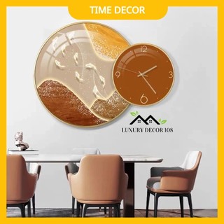 Tranh Đồng Hồ Tráng Gương Goldsun " Hai Hình Tròn" Phong Cách Sang Trọng Hiện Đại.