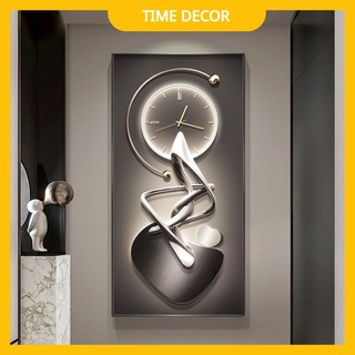 Đồng Hồ  Tráng Gương Goldsun "HƯƠU TÀI LỘC" In UV5D Cao  Cấp, Trang Trí Phòng Khách/Phòng Ăn/Phòng Làm Việc.