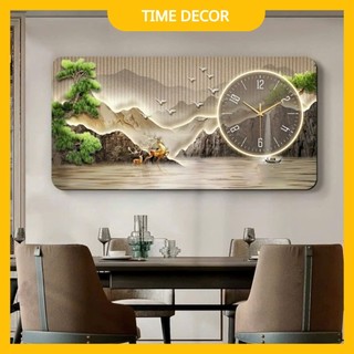 Đồng Hồ Tráng Gương Goldsun Treo Tường "HƯƠU TUẦN LỘC" In UV 5D Cao Cấp - GIÁ SỈ TẠI XƯỞNG RẺ NHẤT THỊ TRƯỜNG