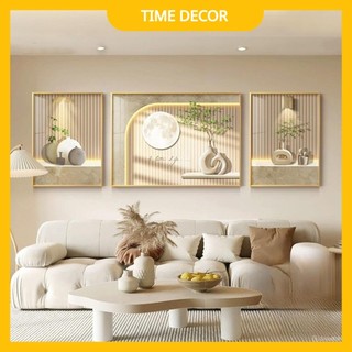 Bộ 3 Tranh Tráng Gương Goldsun " THIÊN NHIÊN CÂY CẢNH" IN UV5D Cao Cấp, Trang Trí Phòng Khách/ Phòng Làm Việc.