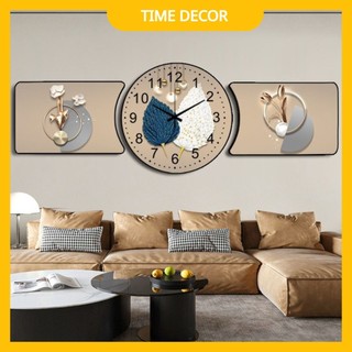 Bộ 3 Tranh Khuyết Đồng Hồ Tráng Gương Goldsun - Trang Trí Phòng Khách/ Phòng Ăn/ Phòng Làm Việc.