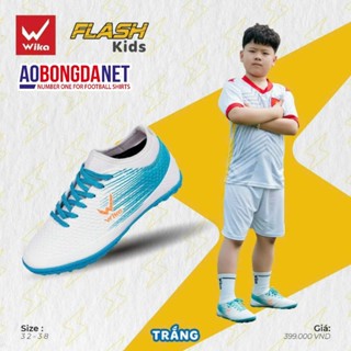 Giày Đá Bóng Trẻ Em Wika Flash Kid Chính Hãng, Giày Đá Banh Trẻ Em Sân Cỏ Nhân Tạo, Cổ Chun Mềm Mại Đế Tf Có Sỉ