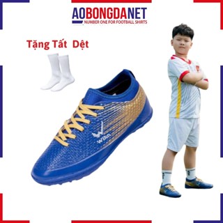 Giày Đá Bóng Trẻ Em Wika Flash Kid Chính Hãng, Giày Bóng Đá Sân Cỏ Nhân Tạo Chất Liệu Da Pu Cao Cấp