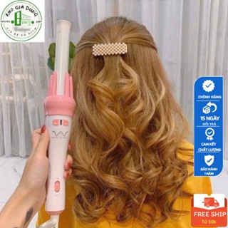 Máy Uốn Tóc Làm Xoăn Tự Động Xoay 360 Độ Cầm Tay Hàn Quốc,Máy làm xoăn trục xoay VIVID VOGUE 360° tặng kèm lược và 2 kẹp