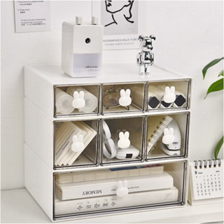 Kệ tủ đựng đồ đa năng mini để bàn, đựng để mỹ phẩm có ngăn kéo xếp chồng lên nhau mẫu mới BQ38 - Ảnh thật