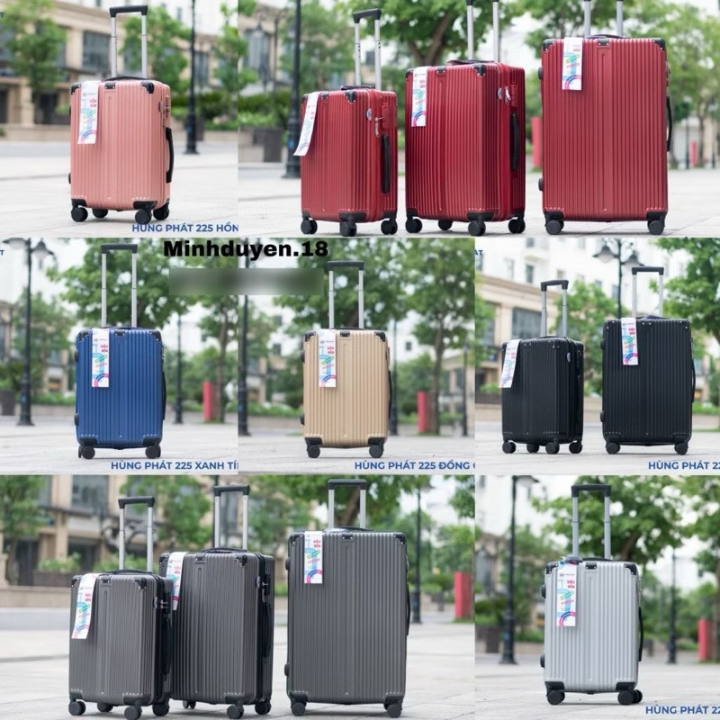< Hàng chính hãng > Vali nhựa sọc dọc size 28 Hùng Phát.hàng có sẵn