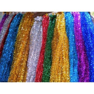 Dây kim tuyến, dây xương cá dài 1,5m trang trí Noel ,giỏ quà Tết đẹp