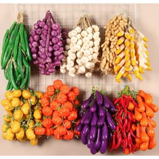 Dây hành tỏi ớt, hoa quả giả trang trí - luôn sẵn kho