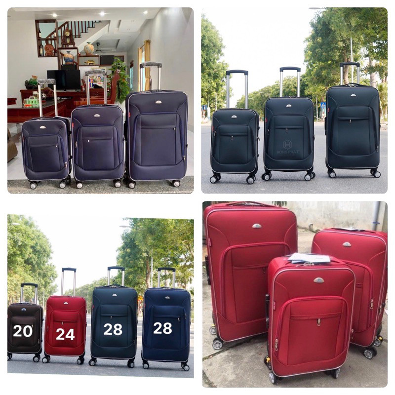 Vali vải dù cao cấp Size 20, 24,  28 chính hãng Hùng Phát