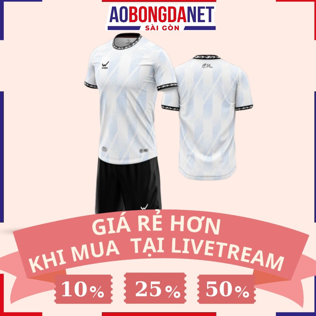 Quần Áo Đá Bóng Wika Hoàng Đức HD14 Elite, Bộ Đồ Thể Thao Không Logo Chính Hãng Co Giãn, Ít Nhăn