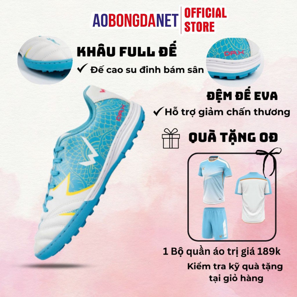 Giày Đá Bóng Wika DragonX Chính Hãng, Giày Wiika DRX Chất Liệu Da Microfiber Cao Cấp Đã Khâu Full Đế