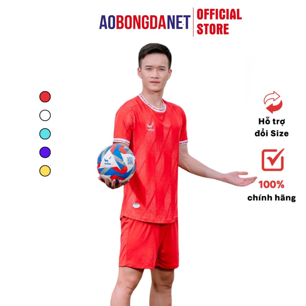 Quần Áo Bóng Đá Wika Hoàng Đức HD14 Elite, Áo Đá Banh Không Logo Chính Hãng Co Giãn, Ít Nhăn