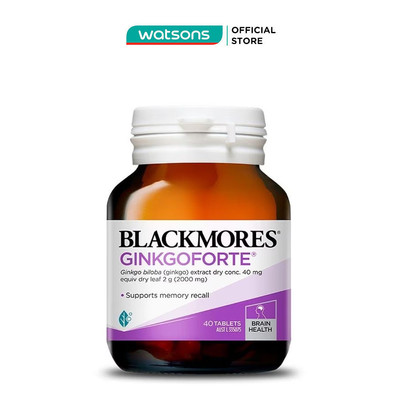 Thực Phẩm Bảo Vệ Sức Khỏe Blackmores Memory Support Ginkgoforte Hỗ Trợ Trí Não 40 Viên