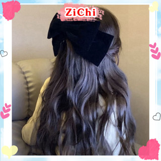  Kẹp Tóc Nơ Vải Nhung Đen Cỡ Lớn Thời Trang Cao Cấp Kẹp Nơ To Chụp Hình Đi Tiệc ZICHI NN06 