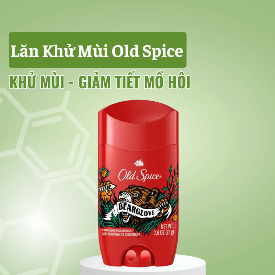Lăn Sáp Khử Mùi Old Spice Bearglove, Wolfthorn, Timber, Fiji, PureSport, Fresh - Nhập Khẩu Mỹ