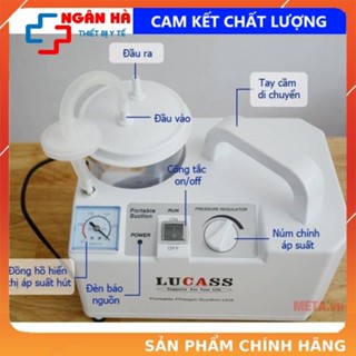 Máy hút mũi, hút dịch, hút đờm Lucass ss6a tặng kèm 2 đầu hút dịch