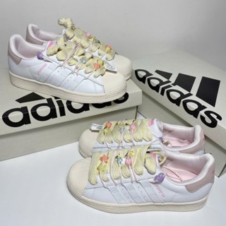 Giày_Adidas Superstar Candy Beads Cloud White Pink DF93939, Giày Sò Hồng kem  Charm Hàng Cao Cấp 2024