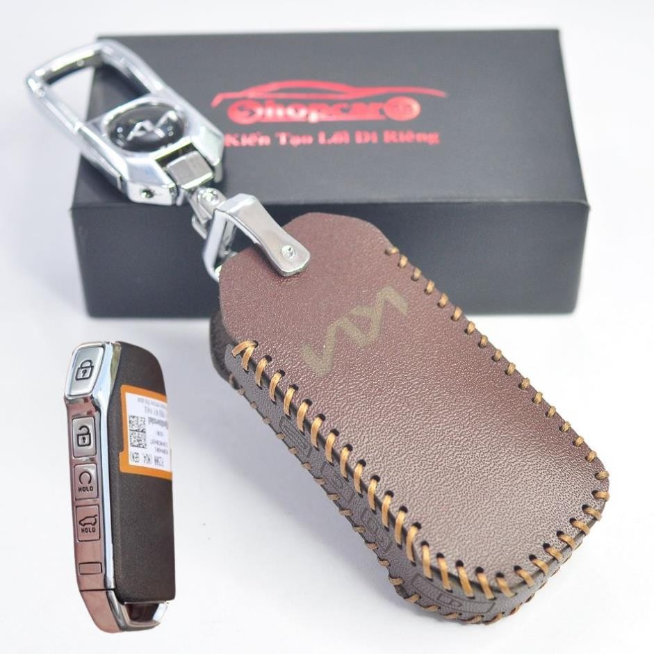 Bao da chìa khoá xe KIA K3, Sorento 2022+ logo Mới... Da Bò thật, rất nhiều màu sắc