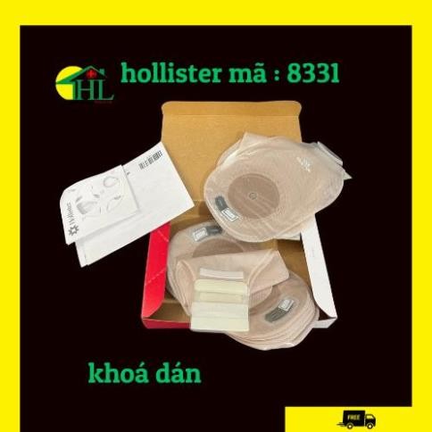 [HỘP 10 TÚI] hậu môn nhân tạo (túi chứa phân) một mảnh có khóa cuốn Hollister 8331, Hollister dùng k