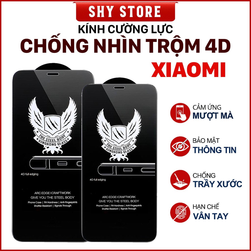 [CNT] Kính cường lực Xiaomi Mi 11 11T 11i 11X Lite Pro 4G 5G | Chống nhìn trộm không nhận vân tay ph