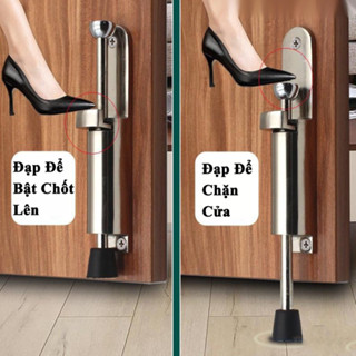  Chốt chặn cửa chống va đập thông minh 2 chiều giữ cửa ra vào an toàn cho bé màu đồng hợp kim tts 