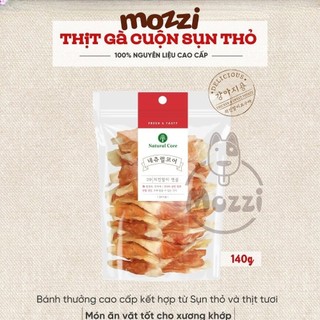 Snack cho chó Natural Core Thịt cuộn sụn tai thỏ