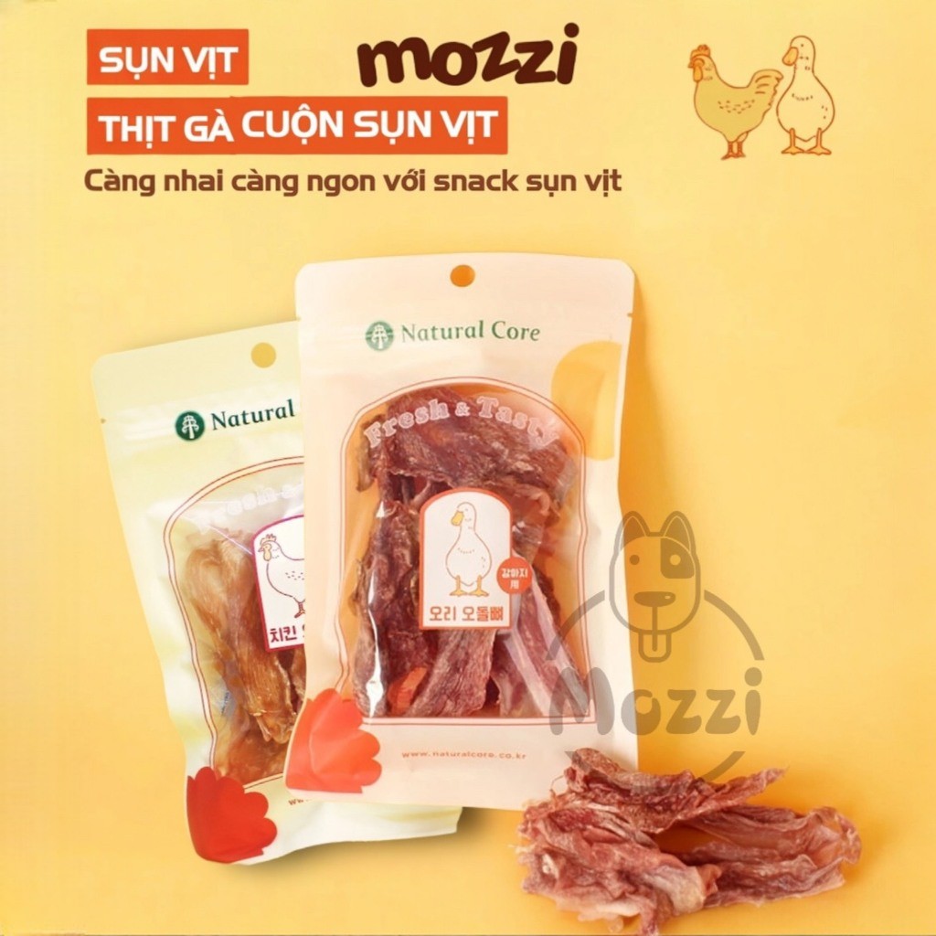 Snack cho chó Thịt gà vịt cuộn sụn vịt Natural Core