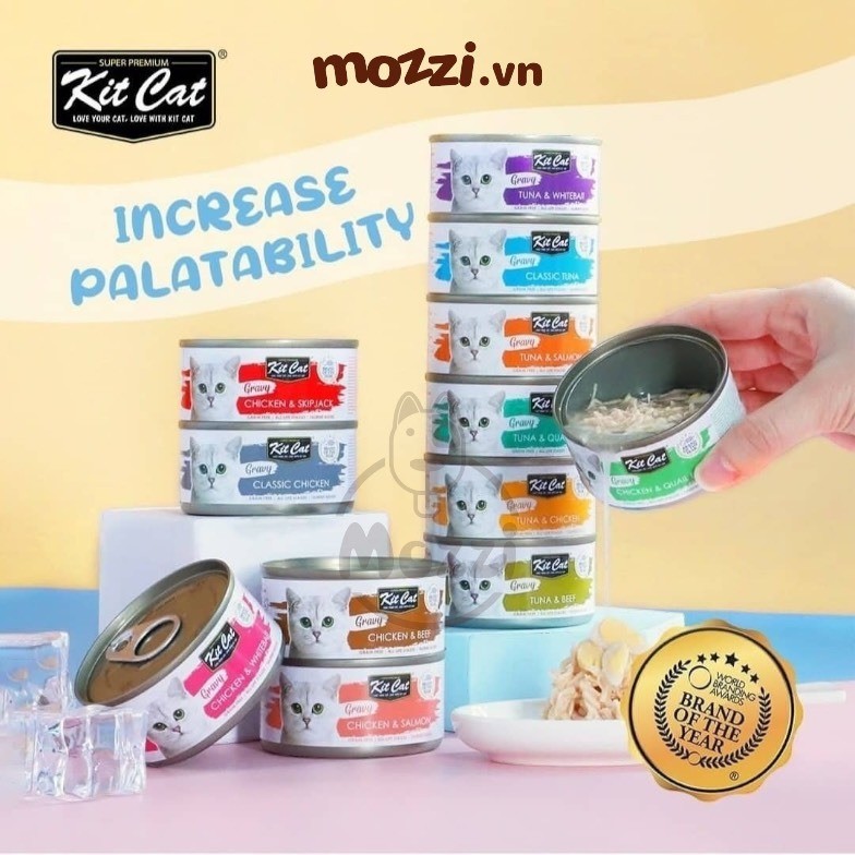 [Lon 70gr] Pate cho mèo KitCat gravy lon