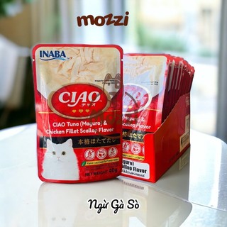 [Hộp 16 gói] Pate cho mèo Ciao Gói 40gr