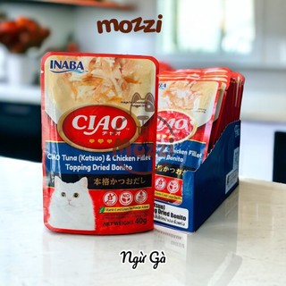 [Hộp 16 gói] Pate cho mèo Ciao Gói 40gr