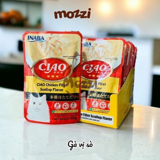 [Hộp 16 gói] Pate cho mèo Ciao Gói 40gr