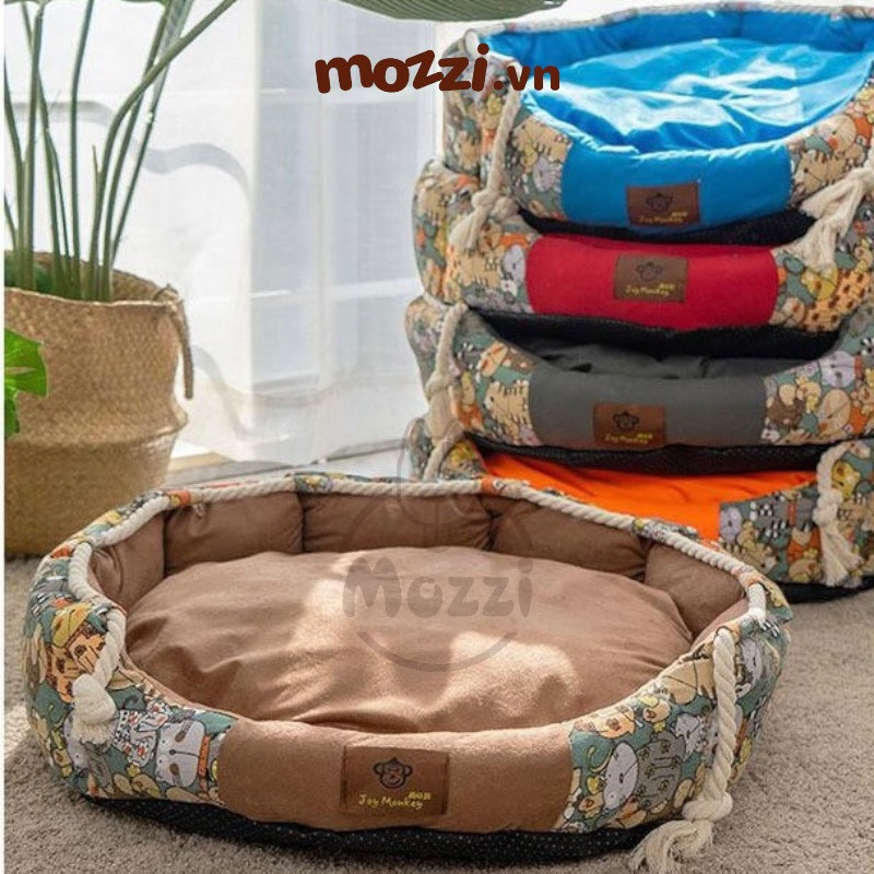 Nệm tròn mềm Joy Monkey cho chó mèo [Giao màu ngẫu nhiên]