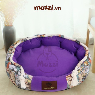 Nệm tròn mềm Joy Monkey cho chó mèo [Giao màu ngẫu nhiên]