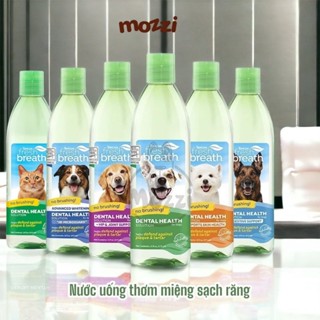 Nước vệ sinh răng miệng Tropiclean Fresh Breath pha uống Chai 473ml cho chó mèo