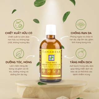 [EARTHMAMA] Dầu Dừa Tinh Khiết Ép Lạnh TANAMERA 100ML