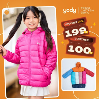 Áo khoác phao trẻ em YODY mùa đông cho bé dài tay có mũ ấm áp PHK5001