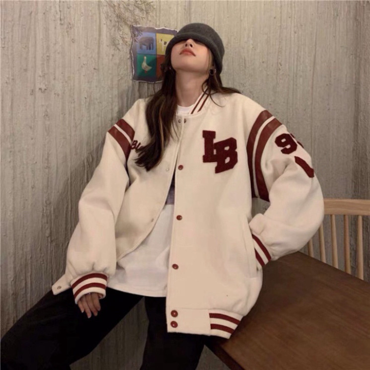 Áo khoác bomber nam kiểu varsity jacket 2 lớp LB 93 chất dạ ép Mophus HOT TREND 2024