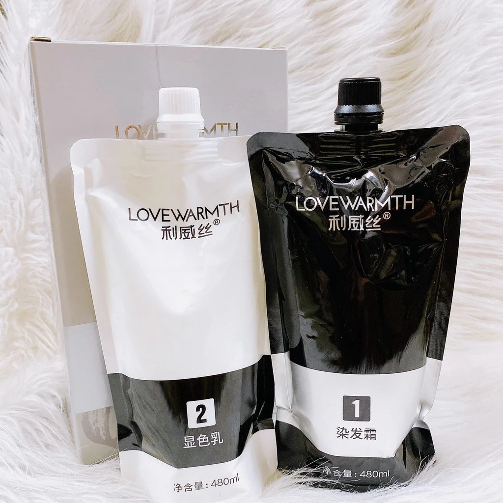 Nhuộm Đen Phủ Bạc Grace 480mlx2 Diện Mẫo Mới LoveWarmth Black Hair Dye Cream CHính Hãng MPSD