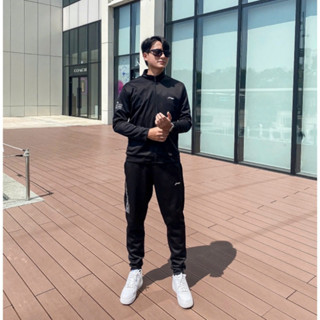 Bộ thể thao nam lining 2 lớp, Bộ đồ nam dài tay kéo khoá cao cấp mẫu mới nhất 2024 BTT2L015 .