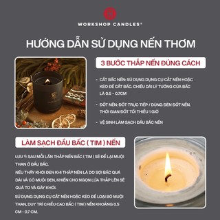 Nến Thơm Cao Cấp Hương Mật Ong Honey Size 8.8oz Thương Hiệu Workshop Candles H&H Home