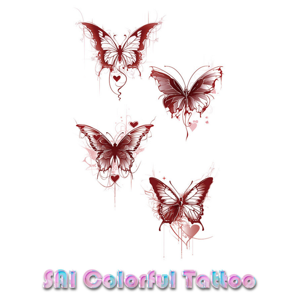 Miếng dán hình xăm tạm thời SAI COLORFUL TATTOO 18CM×11CM chống thấm nước 248