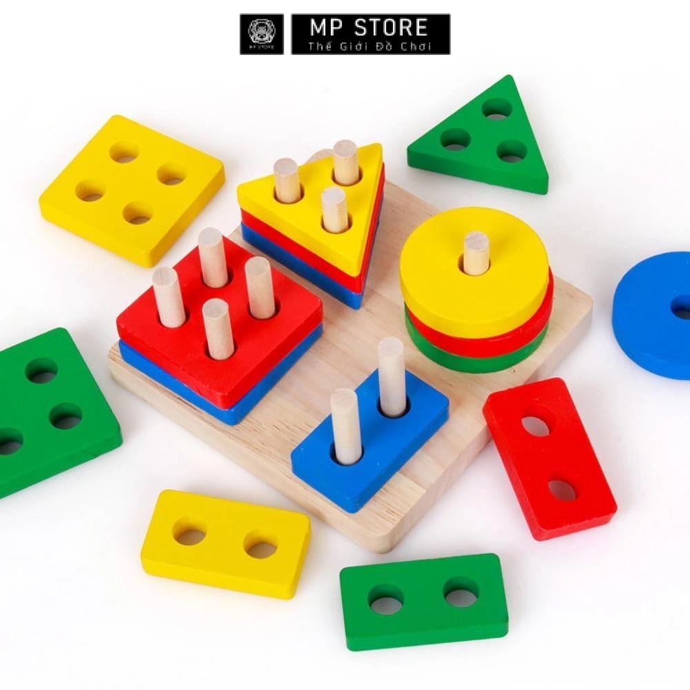 Combo 6 món đồ chơi gỗ,giúp phát triển trí tuệ tư duy thông minh an toàn cho bé MP Store