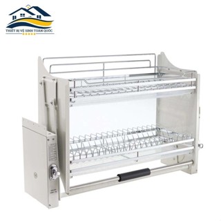 Giá Bát Nâng Hạ Inox 304 Điều Chỉnh Cao Thấp Có Trợ Lực , Giảm Chấn, Kệ Đựng Đồ Nhà Bếp Thông Minh Tải Trọng 15 KG