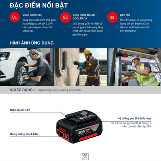 Pin Bosch Li-Ion 18V
