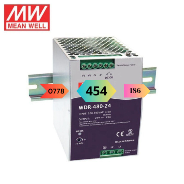 [Mới] Đài Loan Mingwei NDR-120-24, NDR-75-24, Chuyển Đổi Nguồn Điện DC ,phoenix contact