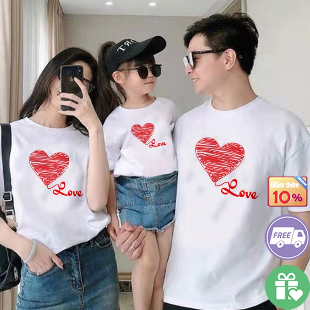 Đồ gia đình 4 người bố mẹ và bé set áo gia đình 3 4 5 người đi biển áo thun gia đình 4 người -gd109